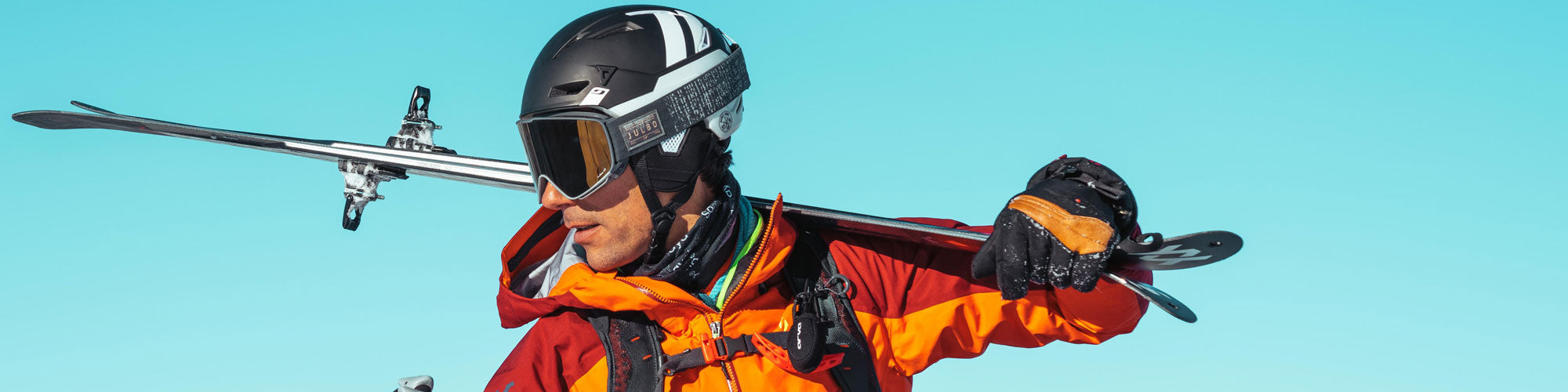 Backcountry Skier in Julbo Helmet and Goggles
