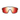 Front view of Julbo USA Fury sunglasses in black with large, single-piece red and orange mirrored lenses; Fury Lenses & Parts available for replacements.