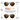 Two pairs of Julbo Eyewear Legacy sunglasses with photochromic, polarized lenses shift from 20% VLT (cloudy) to 5% VLT (sun), and one pair features leather side shields for added protection. #color_translucent-black-red-with-reactiv-2-4-polarized-lens