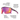 Side view of Julbo USA Fury cycling sunglasses in pink, showing labeled features: full venting, grip tech temples, nose grip, air link temple system for comfort and performance; helmet compatible for your rides. #color_black-pink-with-spectron-3-lens