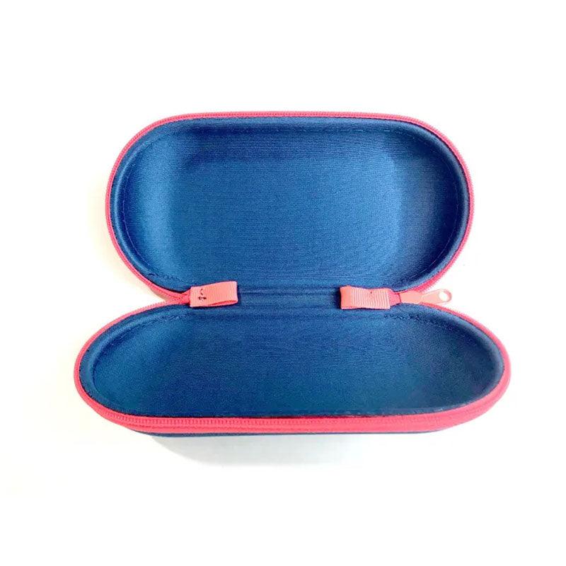 Blue Cloth Zippered Sunglass Case