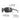 Julbo Eyewear's Camino RX prescription trail sunglasses feature curved temples for grip, removable side shields for sun protection, and a cord attachment—each highlighted with text labels. #color_black-/-gray