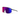 The Julbo Eyewear Density sports sunglasses feature a thin black frame, single wide lens with a red-to-blue fade, nose pads, and custom-fit temples for comfort and high performance. #color_black-with-spectron-3-hd-lens