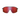 Front view of Julbo Eyewear Density Parts: sport sunglasses with red mirrored lenses and a semi-rimless black frame, compatible with replacement nose pads and essential sunglasses accessories. #color_density-lens-(pair)-0-3-hc