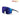 Julbo-usa Edge sunglasses feature a blue mirrored single shield lens, thin dark frame, REACTIV branding, and anti-fog coating for clear vision. The REACTIV Technology logo is displayed in the top right corner. #color_matte-blue-blue-with-reactiv-1-3-high-contrast-lens