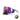 Julbo Eyewear Edge Cover sunglasses feature purple mirrored lenses, a blue frame, and an adjustable nosepiece, shown on a black triangular stand. Alpinist Mountain Standards Award badge appears in the corner. #color_blue-black-with-spectron-4-lens