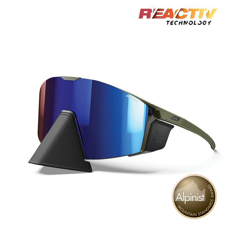 Edge cover sunglass #color_Army / Black with REACTIV 2-4 lens