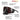 A Reactiv Technology sports sunglasses infographic on a white background, featuring a black and dark red-tinted lens pair with callout lines and text detailing key features like interchangeable magnetic lenses, strategically placed vents, curved slim temples, grip tech temples, and removable side shields. #color_black-black-with-reactiv-0-4-high-contrast-lens
