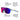 Julbo Eyewear Frequency sport sunglasses feature full coverage, labeled details like full venting, grip tech temples, nose grip, and lightweight design. Shown in blue frame with blue and pink lenses. #color_blue-black-with-spectron-3-hd-lens
