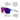 Spectra-65 sunglasses with a blue-gray frame and a pink-to-blue mirrored lens, shown with callout lines and text explaining features like full venting, grip tech temples, nose grip, and lightweight design on a white background. #color_blue-black-with-spectron-3-hd-lens