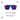 Julbo Eyewear’s Frequency shield sunglasses feature a dark polycarbonate lens with purple tint (Spectron HD 3), offering full coverage, blocking 85% of visible light (15% VLT), and providing 100% UVA, UVB, and UVC protection. #color_blue-black-with-spectron-3-hd-lens