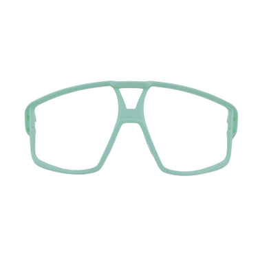 Light green, full-rim eyeglass frame with double bridge from Julbo USA, shown front view on white background—perfect as replacement or spare parts for your Fury Lenses & Parts.