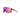 The Julbo-usa Fury S Kids youth sport sunglasses feature a black frame, pink arms, and mirrored pink-tinted Spectron lenses, shown on a white background. #color_black-pink-with-spectron-3-lens
