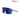 Julbo Eyewear's Intensity sunglasses feature a black frame and blue mirrored photochromic lenses, shown on a white background with the Reactiv Technology logo—perfect for trail running and high-performance sports. #color_matte-black-with-reactiv-1-3-high-contrast-lens