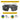 Sunglasses with labeled sections for distance and near vision, featuring Julbo's progressive lens technology.