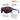 Julbo-usa Explorer 2.0: Black glacier sunglasses with red high-protection lenses, blue temples, removable side shields, nose grip, 360° adjustable and Grip Tech temples—secure and comfortable for alpine mountaineering. #color_black-blue-with-reactiv-0-4-high-contrast-lens