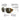 A pair of oversized aviator-style sunglasses with callout text labels explaining features such as a metal and plastic frame, removable leather side shields, grip tech temples, nose grip, and 360-degree adjustable temples on a white background. #color_light-gray-gold-with-spectron-3-polarized-lens
