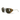 The Julbo Eyewear Legacy sunglasses feature round dark lenses, metal frames, and brown leather side shields, shown on a white background. #color_light-gray-gold-with-spectron-3-polarized-lens