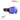 Julbo Goggles Super Flow Pro with a blue-purple reflective lens and a black strap, featuring the Reactiv Photochromic and Super Flow Pro logos on a white background. #color_black-grey-with-reactiv-1-3-high-contrast-lens