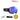 Julbo Goggles Super Flow Pro with a blue-purple reflective lens and a black strap, featuring the Reactiv Photochromic and Super Flow Pro logos on a white background. #color_black-grey-with-reactiv-1-3-high-contrast-lens