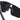 Close-up view of black sunglasses with dark lenses and adjustable nose pads against a white background.