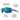 Side view of Julbo-usa Montebianco 2 sunglasses with blue polarized lenses, highlighting removable side shields, curved temples, nose grip, and Grip Tech temples. #color_black-blue-white-with-spectron-3-polarized-lens