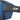 Close-up of Montebianco 2 Lenses & Parts by Julbo USA: black sunglasses with blue accents, textured blue nose pad, silver logo on the temple, and unique temple arms. #color_montebianco-2-0-side-shields-pair-dark-blue