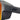 Close-up of the hinge and temple arms on Julbo USA Montebianco 2 Lenses & Parts, featuring an orange lens, textured grip detail, and a small side logo. #color_montebianco-2-0-side-shields-pair-night