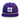 A purple baseball cap with a patch featuring a mountain graphic, julbo 1888, and coordinates 46.4607°N, 5.9289°E. A multicolored cord decorates the front. #color_né-dans-les-alpes-unstructured-hat--purple-rain