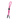 Julbo Eyewear Floating Sunglass Cords in pink fabric feature black rubber ends, a black branded tag, and Bouyancy 2.0 Technology, shown isolated on a white background. #color_floating-sunglass-strap-pink