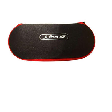 A black and red Hard Sunglasses Case by Julbo Eyewear, designed for secure eyewear protection with a zippered closure, is shown against a white background.