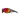 Julbo Eyewear Rookie 2 Kids: Black sports sunglasses with red-orange mirrored REACTIV lenses and a red temple accentt, offering maximum protection, shown on a white background. #color_black-with-spectron-3-lens