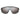 The Julbo USA Rush Lenses & Parts sports sunglasses feature a black frame, large mirrored wraparound lenses, and sleek temple arms, shown from the front. #color_rush-spectron-3-lens-smoke-silver-flash-color