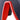 Close-up of a red handle on a dark gray surface, showing the smooth, curved design and matte texture—similar to the finish found on Julbo USA Rush Lenses & Parts. #color_rush-nose-pads-pair-orange-black