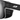 Close-up of Julbo USA Shield M Lenses & Parts: black sports sunglasses with side shields, SPECTRON 4 label, logo on the temple arms, and padded protective inserts. #color_shield-m-side-shields-pair-black-white