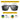 Sunglasses with labeled sections for distance and near vision, featuring Julbo's Progressive lens technology.