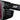 Close-up view of the hinge and temple arms on Julbo USA's Shield Lenses & Parts sports sunglasses, featuring textured black detailing and a white logo. #color_shield-side-shields-pair-black-blue-white