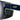 Close-up of Julbo USA Shield Lenses & Parts sports sunglasses in blue and green, with textured black side shields for added protection and a green logo on the temple arms. #color_shield-side-shields-pair-blue-green