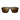 Front view of Julbo USA Shield Lenses & Parts: black frames with brown-tinted lenses, sleek temple arms, and a small logo on the upper right lens. #color_shield-frame-front-translucent-black-neon-orange