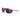 The Julbo Eyewear Slack Cover sunglasses feature a sporty design with a polarized lens, translucent blue frame, pink and yellow accents, and removable side shields. #color_blue-pink-with-spectron-4-lens