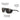 Black sunglasses with dark lenses and callout lines and text explaining removable nose bridge cover, curved temples, and removable side shields on a white background. #color_black-black-with-spectron-4-lens