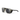 Julbo Eyewear's Slack Cover sport sunglasses feature a greenish translucent frame, black removable shields, and dark polarized lenses, shown at an angle. #color_black-with-spectron-3-lens