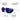 Black wrap-around sunglasses with blue mirrored lenses, shown on a white background with callout lines and text describing features such as the metal and plastic frame, removable leather side shields, nose grip, and adjustable slim temples. #color_black-/-white-with-reactiv-2-4-lens
