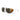 Aviator-style sunglasses with dark tinted lenses, a clear frame, and a tan leather side shield, shown on a white background. #color_crystal-/-camel-/-havana-with-spectron-3-polarized-lens