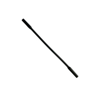 The Julbo Eyewear Silicone Sunglasses Strap, featuring black flexible silicone and cylindrical ends, is displayed on a plain white background.