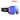 Julbo Eyewear Cyrius X black frameless ski goggles with a wide strap, purple-blue reflective REACTIV photochromic lens, and a white logo on the strap, shown on a white background. #color_black-with-reactiv-1-3-high-contrast-lens