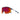 The Julbo Eyewear Density sports sunglasses feature a blue and white frame with a wide, large red-orange gradient lens for maximum coverage and performance. #color_white-blue-with-spectron-3-hd-lens