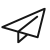 Paper airplane icon for the contact us page