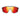 Front view of Julbo USA Fury Lenses & Parts sunglasses with a blue frame and large mirrored orange-red lenses—perfect for those who value style, performance, and easy-to-find replacement parts.