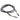The Julbo Eyewear Vintage Sunglass Lanyard features a black and gray braided design with metal clips on both ends, providing a secure and stylish way to attach sunglasses or eyeglasses. #color_vintage-sunglass-lanyard-black-charcoal